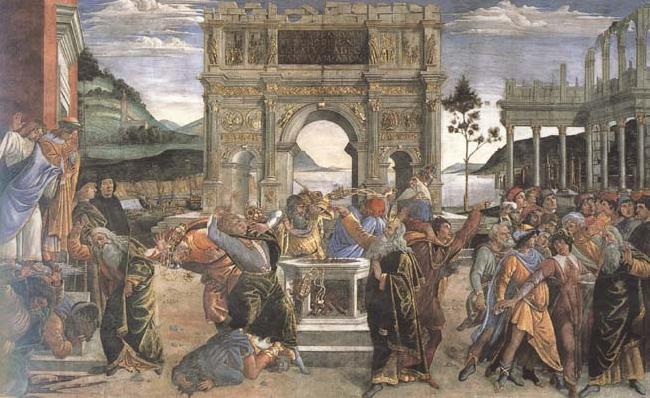 Sandro Botticelli Punishment of the Rebels Norge oil painting art